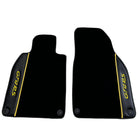 Black Floor Mats for Porsche 718 Cayman GT4 RS (2017-2024) with Carbon | Yellow Accents - AutoWin