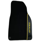 Black Floor Mats for Porsche 718 Cayman GT4 RS (2017-2024) with Carbon | Yellow Accents - AutoWin