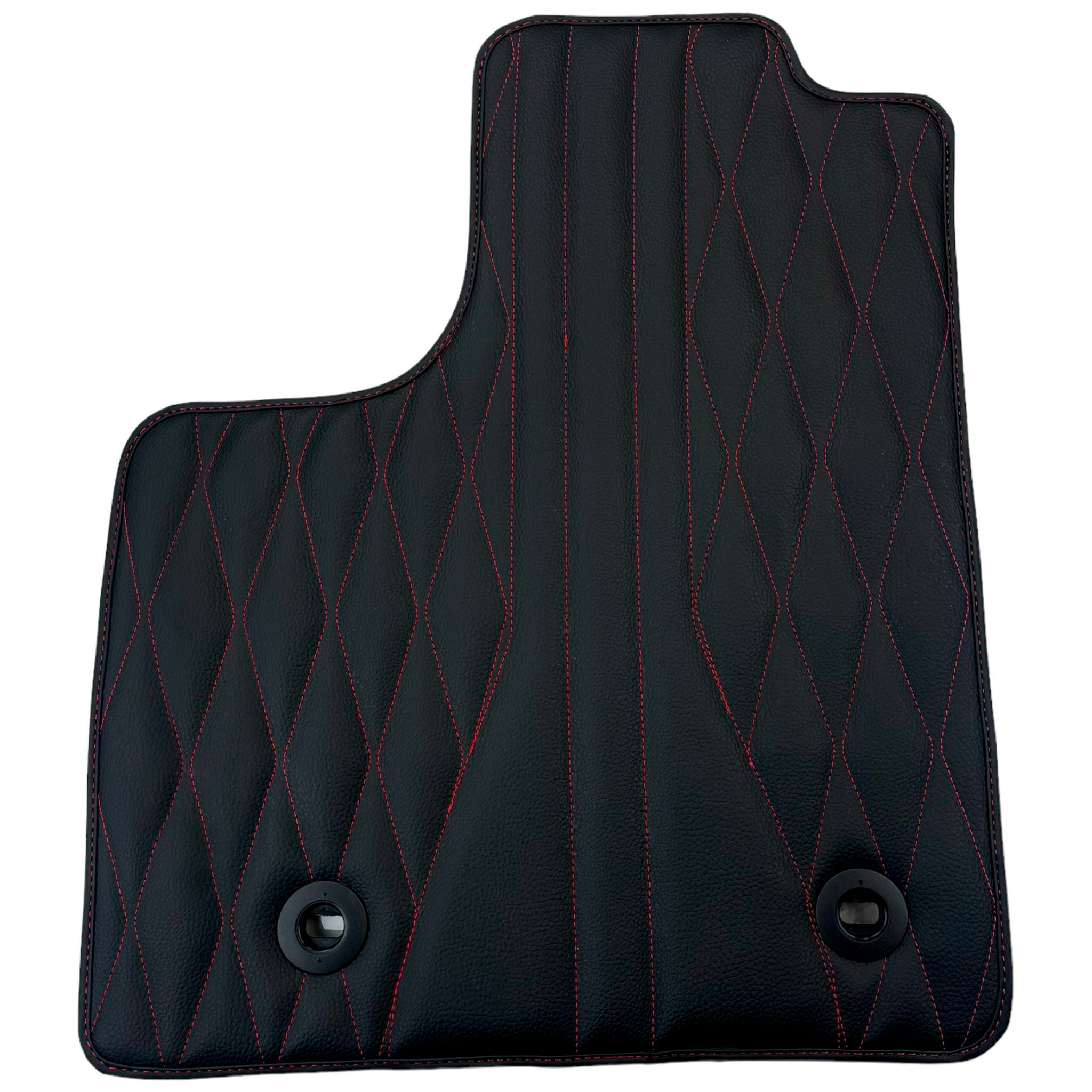 Leather Floor Mats for Lexus RX (2018-2023) 7 Seater with Red Stitching