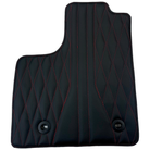 Leather Floor Mats for Lexus LS 400 (1996-2000) with Red Stitching