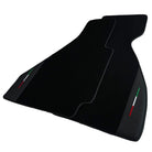 Black Floor Mats for Ferrari 328 GTB (1985-1989) with Leather Italian Edition - AutoWin