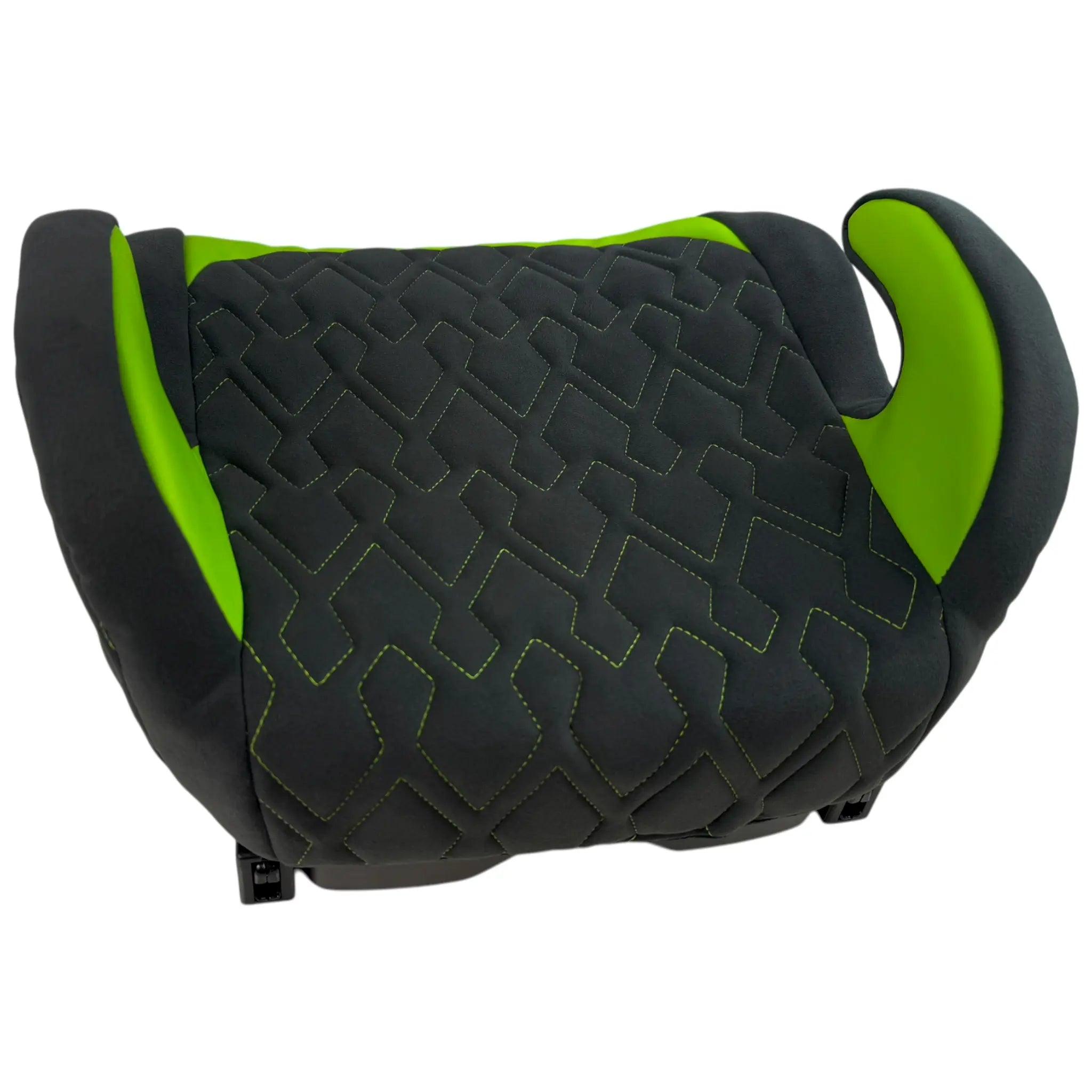 Alcantara Leather Backless Car Seat for Kids with Green Leather by ER56 Design