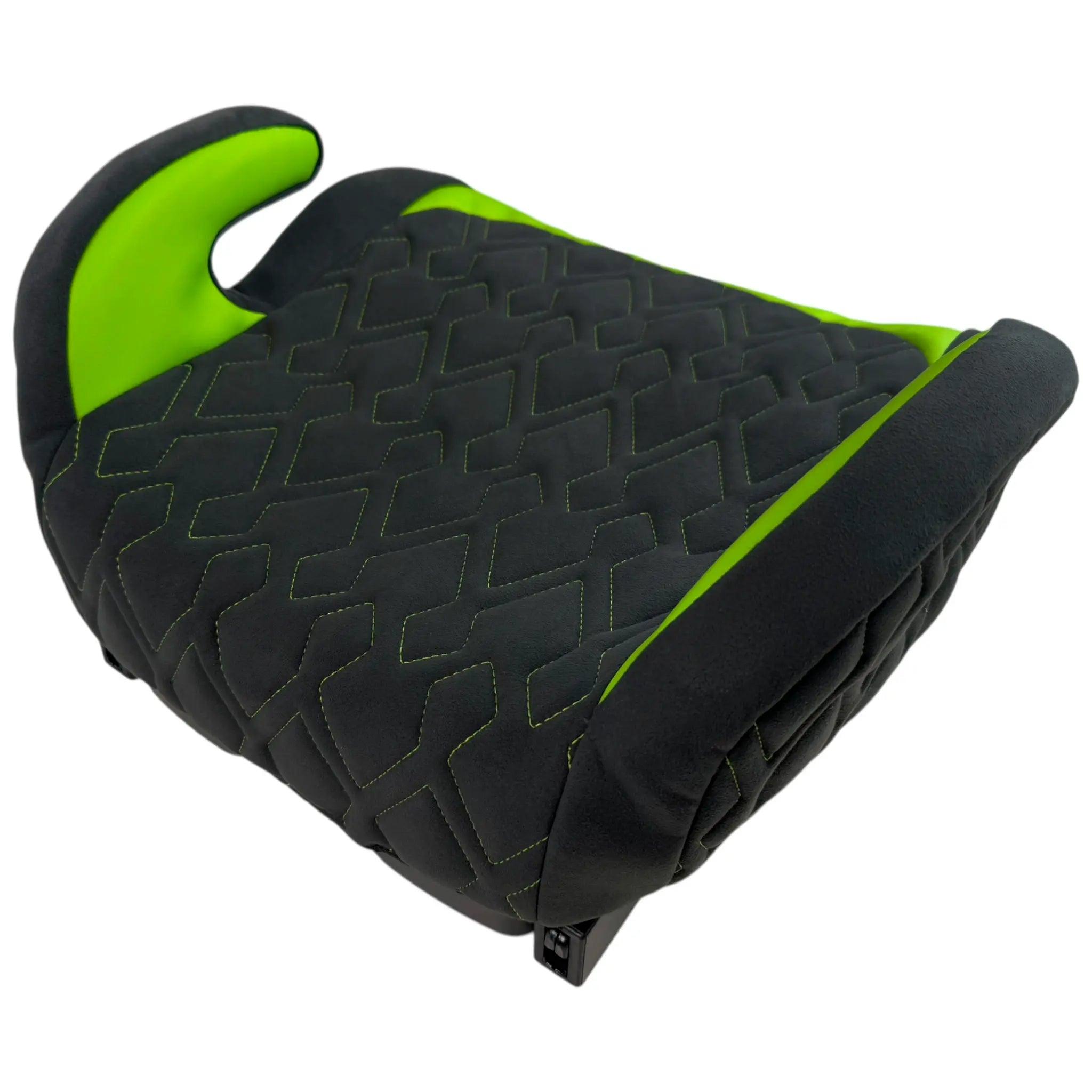 Alcantara Leather Backless Car Seat for Kids with Green Leather by ER56 Design