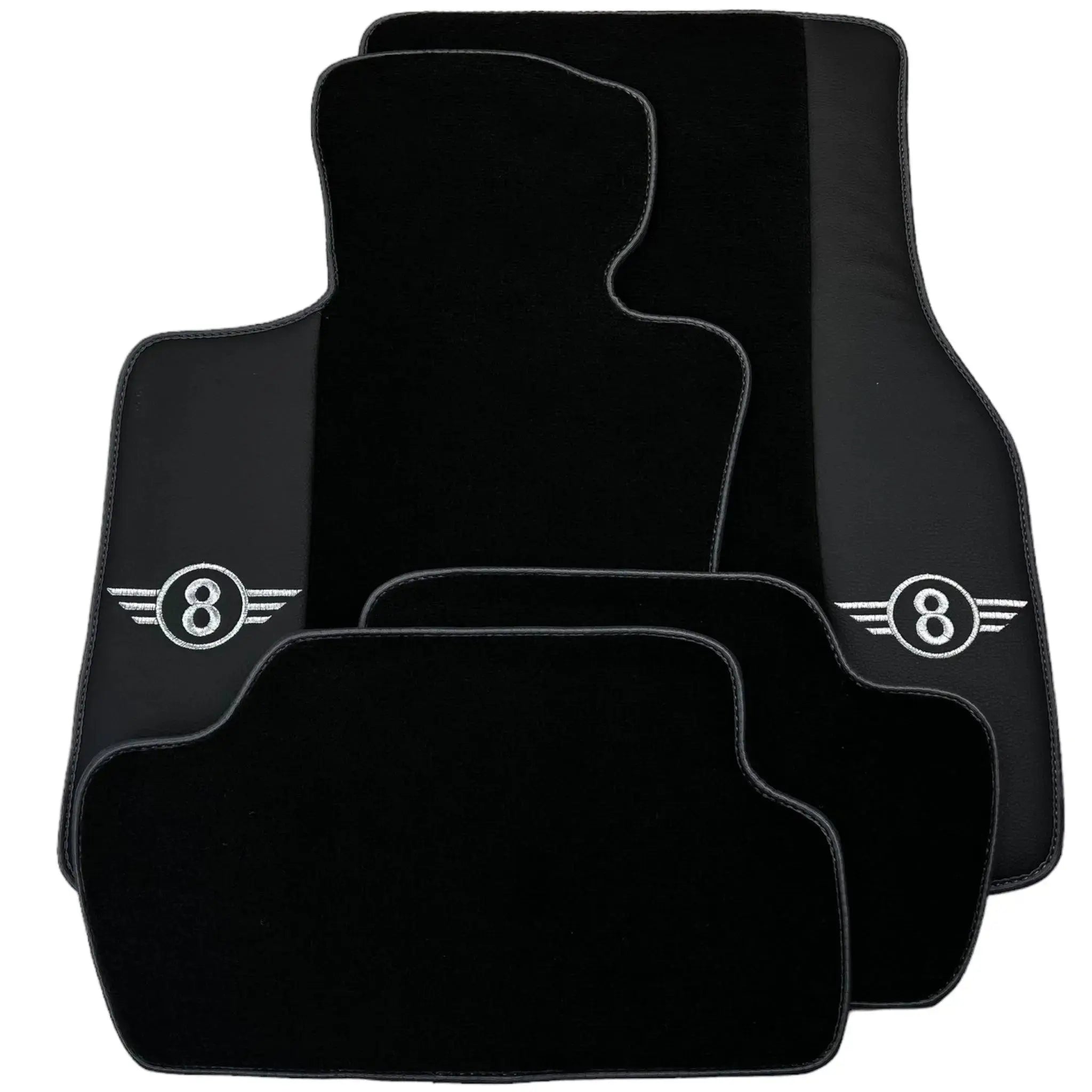 Black Floor Mats for Mini Countryman F60 Hybrid (2020-2023) with Gray Trim