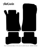 Black Leather Floor Mats For Mercedes Benz C-Class CL203 Coupe (2000-2008) | ER56 Design - AutoWin