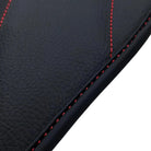 Black Leather Floor Mats For Mercedes Benz C-Class S202 Estate (1996-2000) | ER56 Design - AutoWin