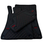 Black Leather Floor Mats For Mercedes Benz C-Class W203 Sedan (2000-2007) | ER56 Design - AutoWin