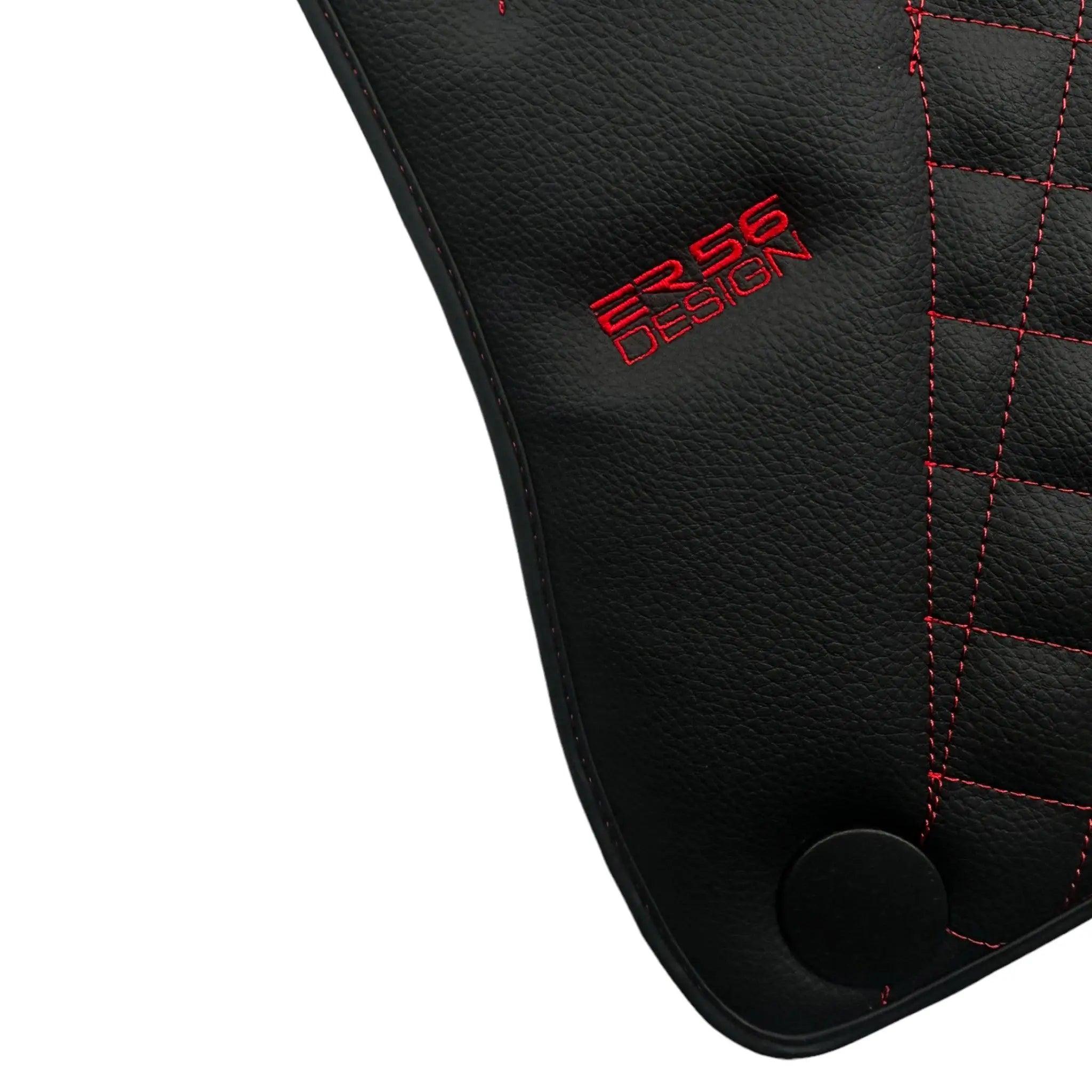 Black Leather Floor Mats For Mercedes Benz EQE-Class X294 (2023-2024) | ER56 Design - AutoWin