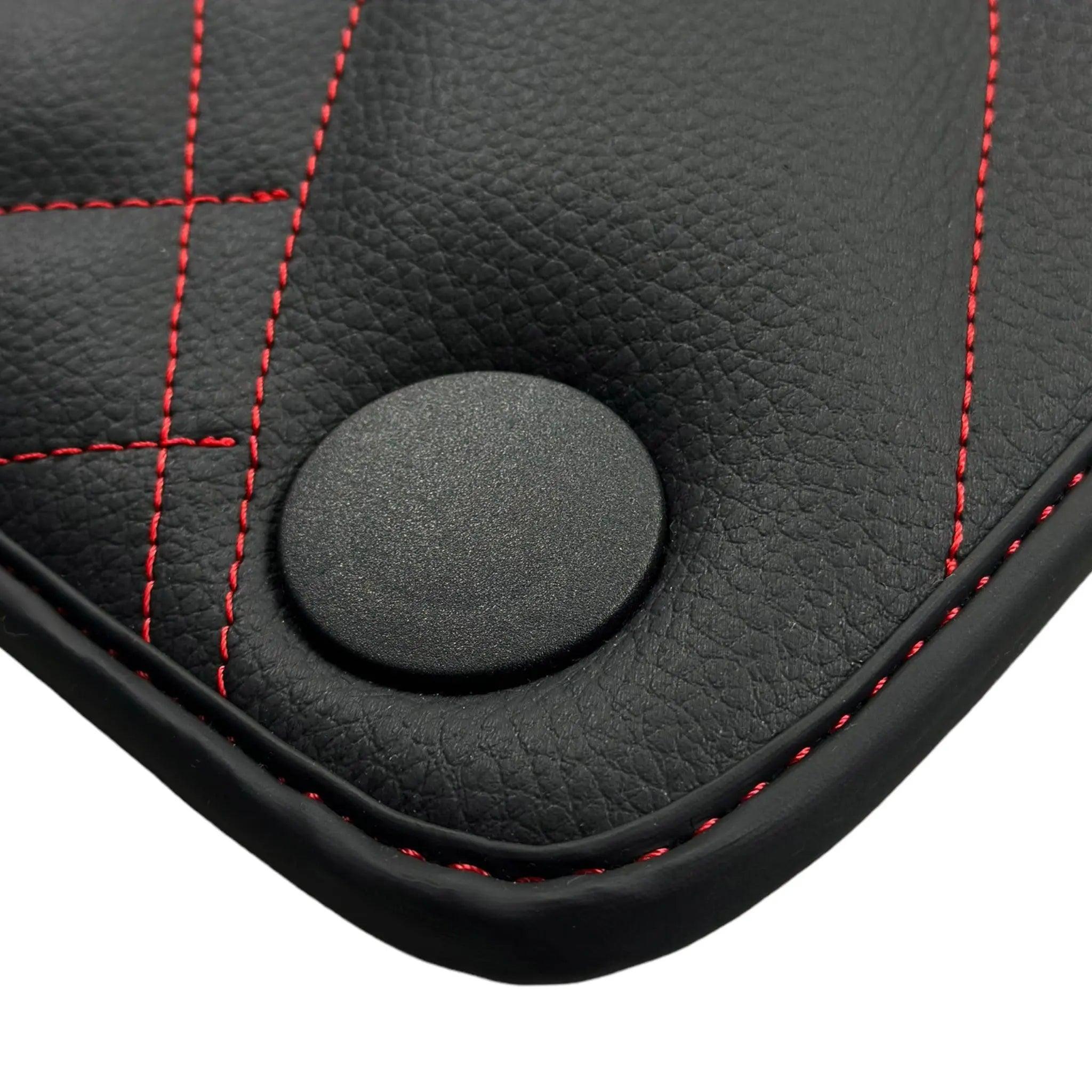 Black Leather Floor Mats For Mercedes Benz EQE-Class X294 (2023-2024) | ER56 Design - AutoWin