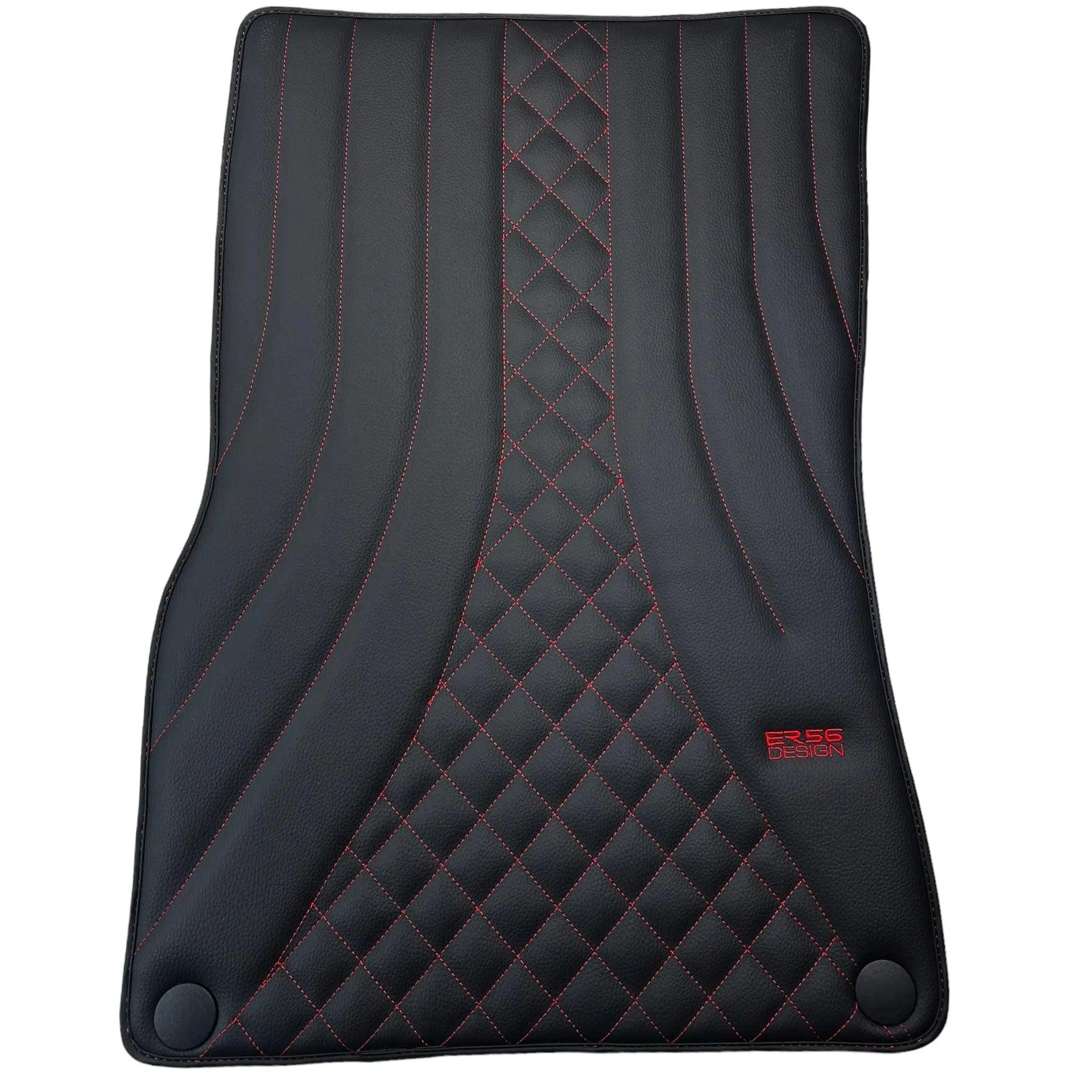 Black Leather Floor Mats For Mercedes Benz S-Class C217 Coupe (2014-2023) | ER56 Design - AutoWin