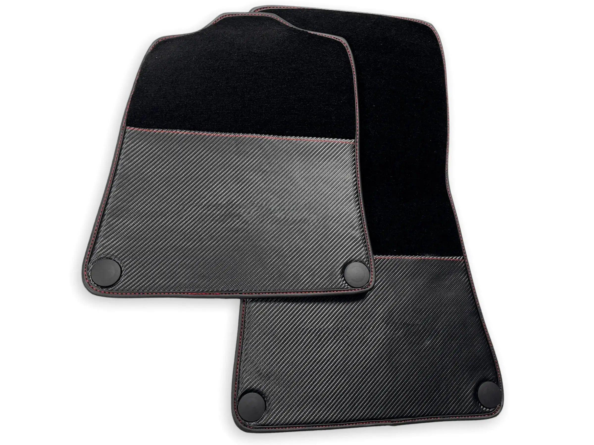 Customizable Floor Mats for McLaren 600 LT (2018-2020) Black Tailored Carpets with Carbon - AutoWin