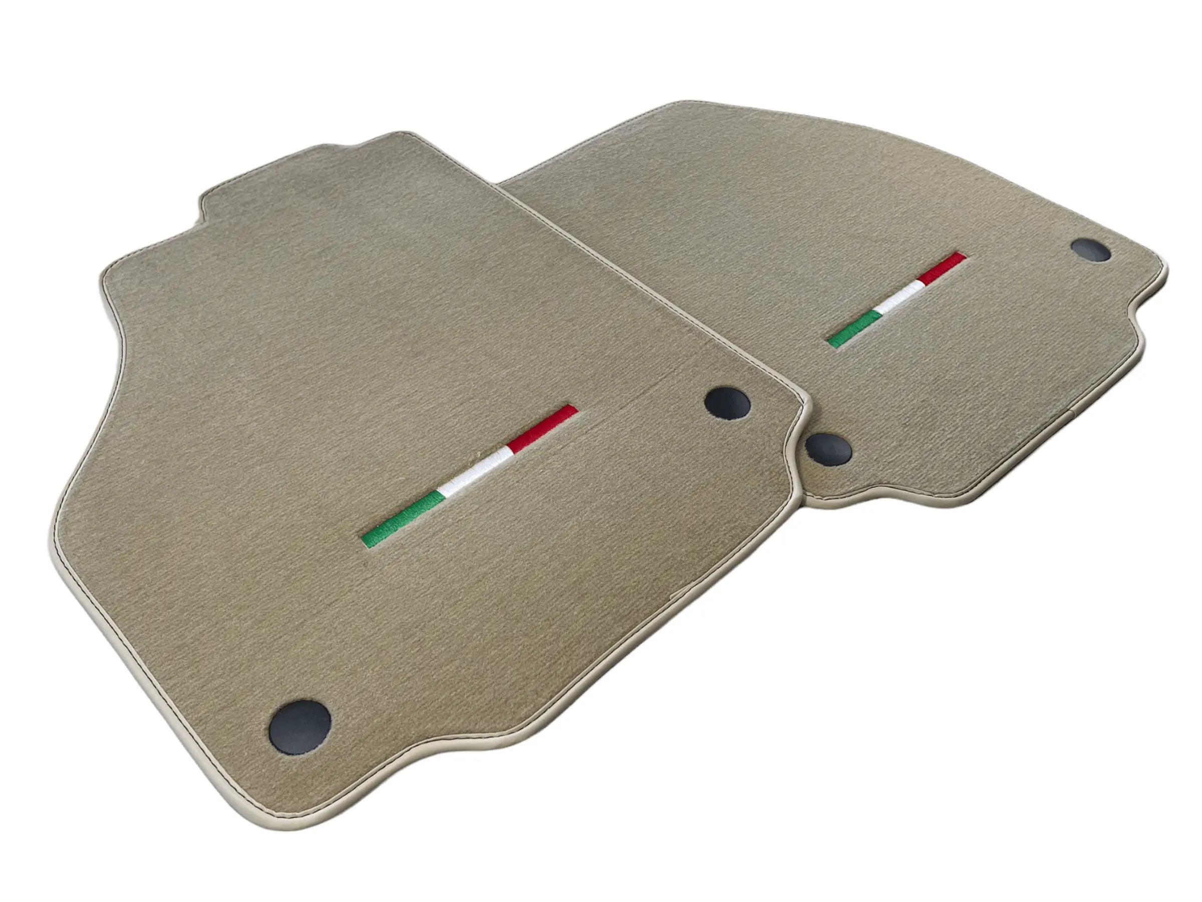 Floor Mats For Ferrari 488 2015-2022 Beige Autowin Brand Italian Edition - AutoWin