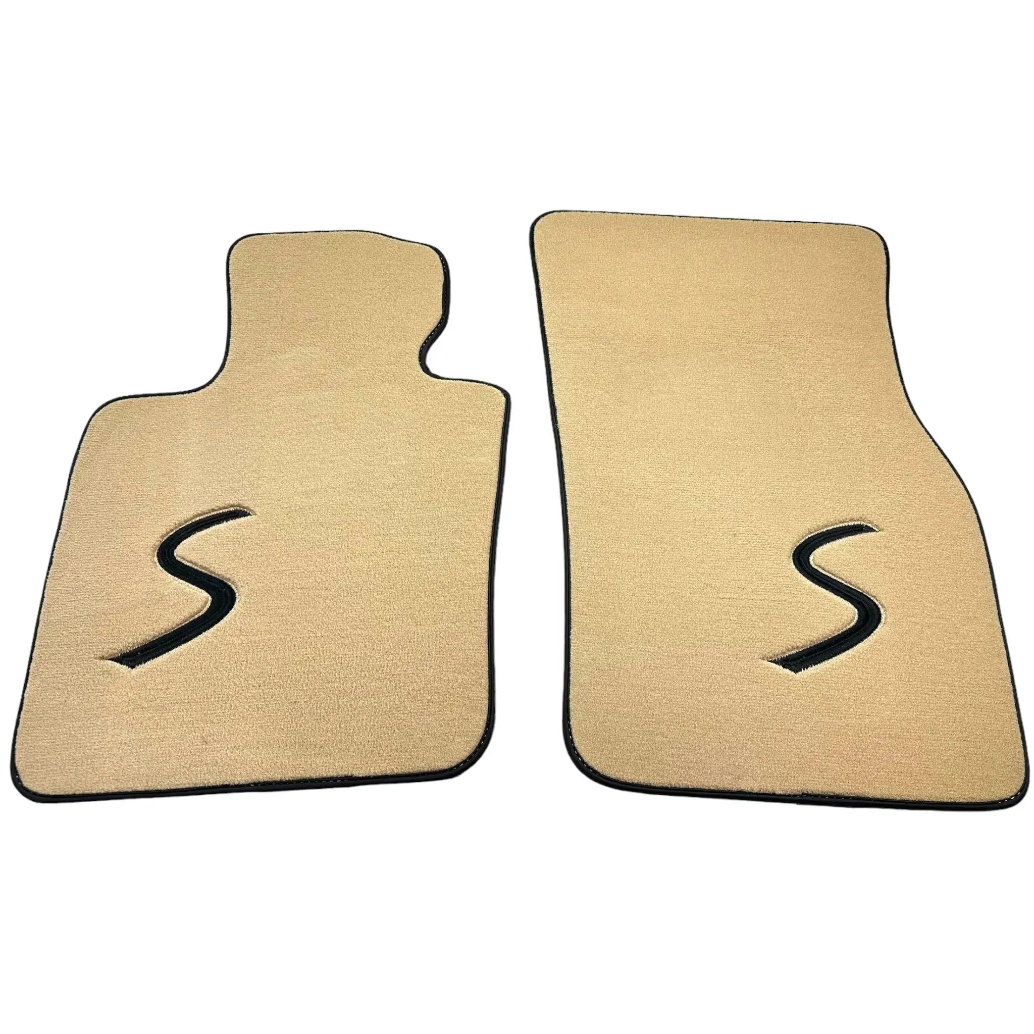 Beige Floor Mats for Mini Cooper / One F55 5-Doors (2015-2023)