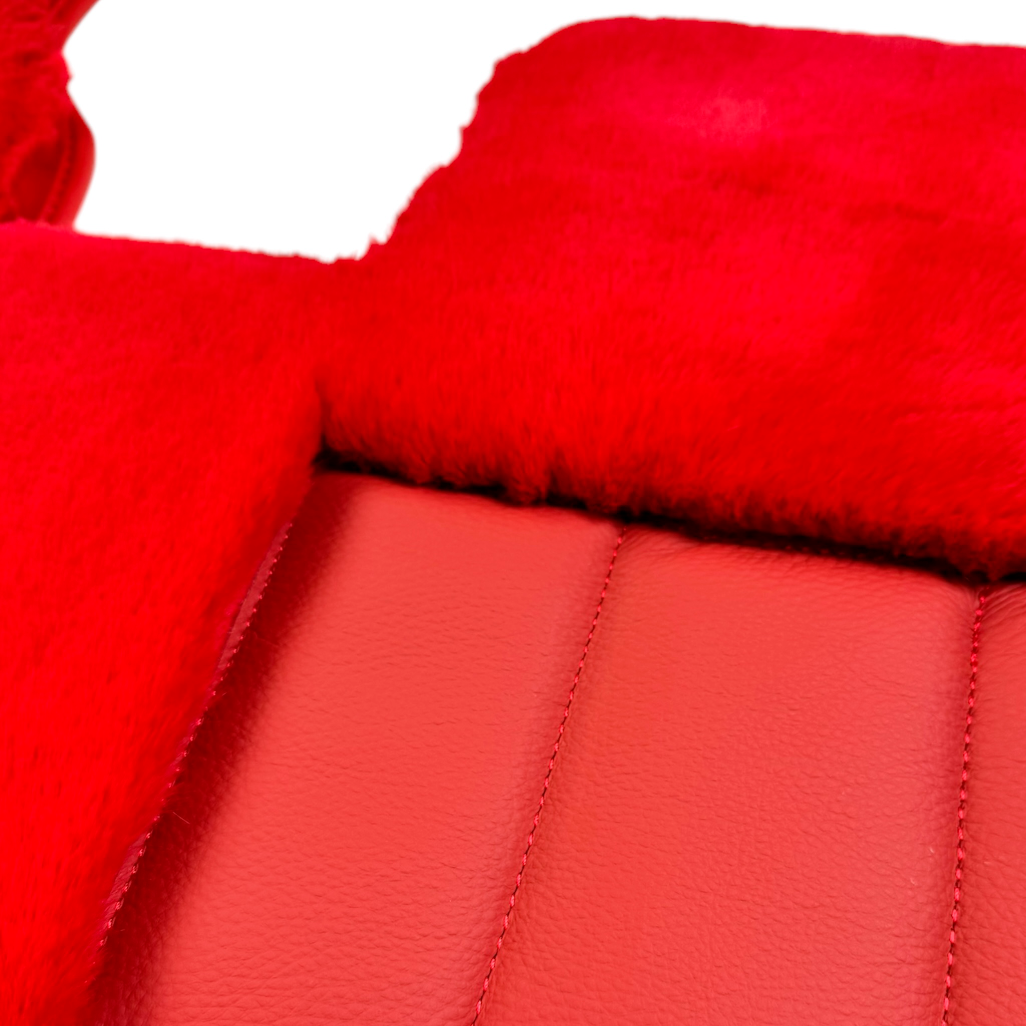 Red Sheepskin Floor Mats for Bentley Bentayga