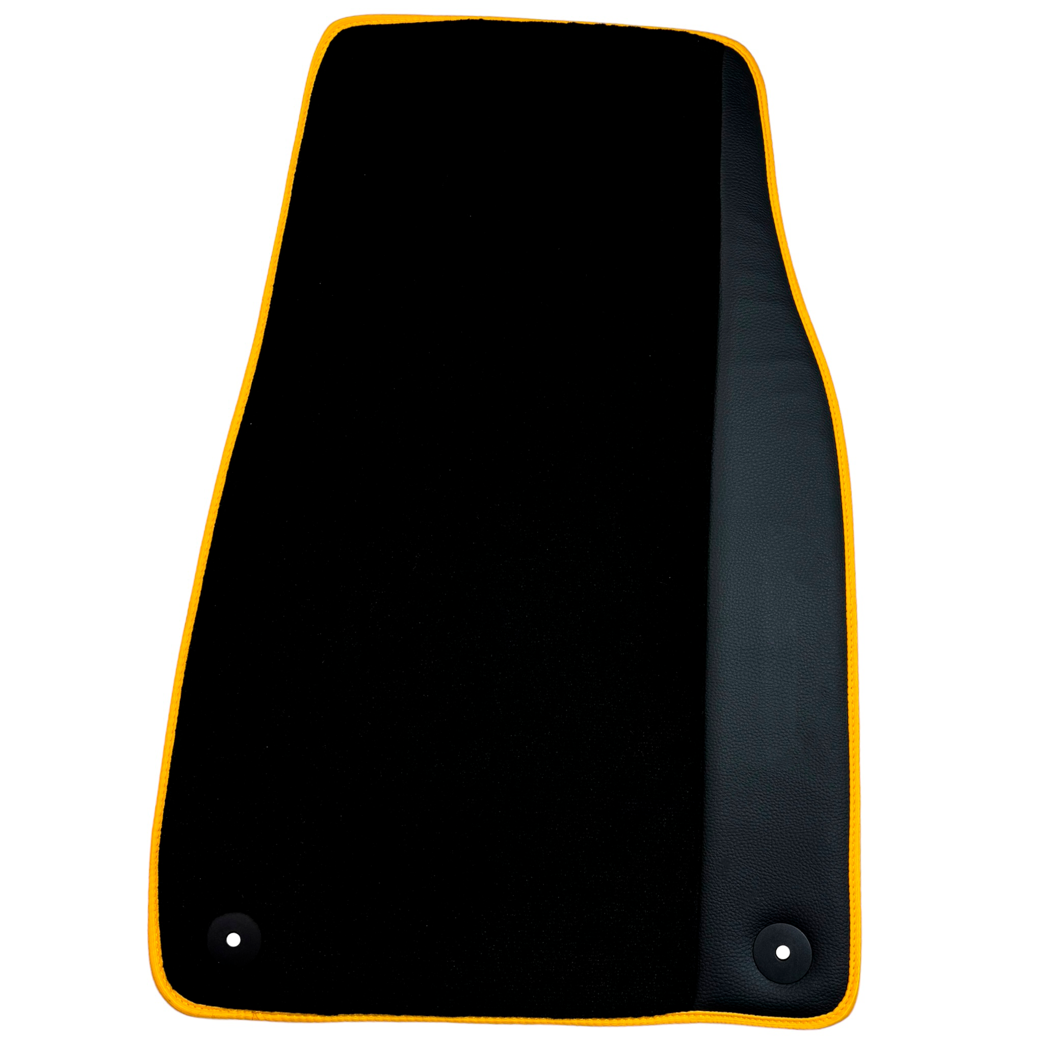 Black Floor Mats for Porsche Taycan (2019-2023) with Yellow Trim