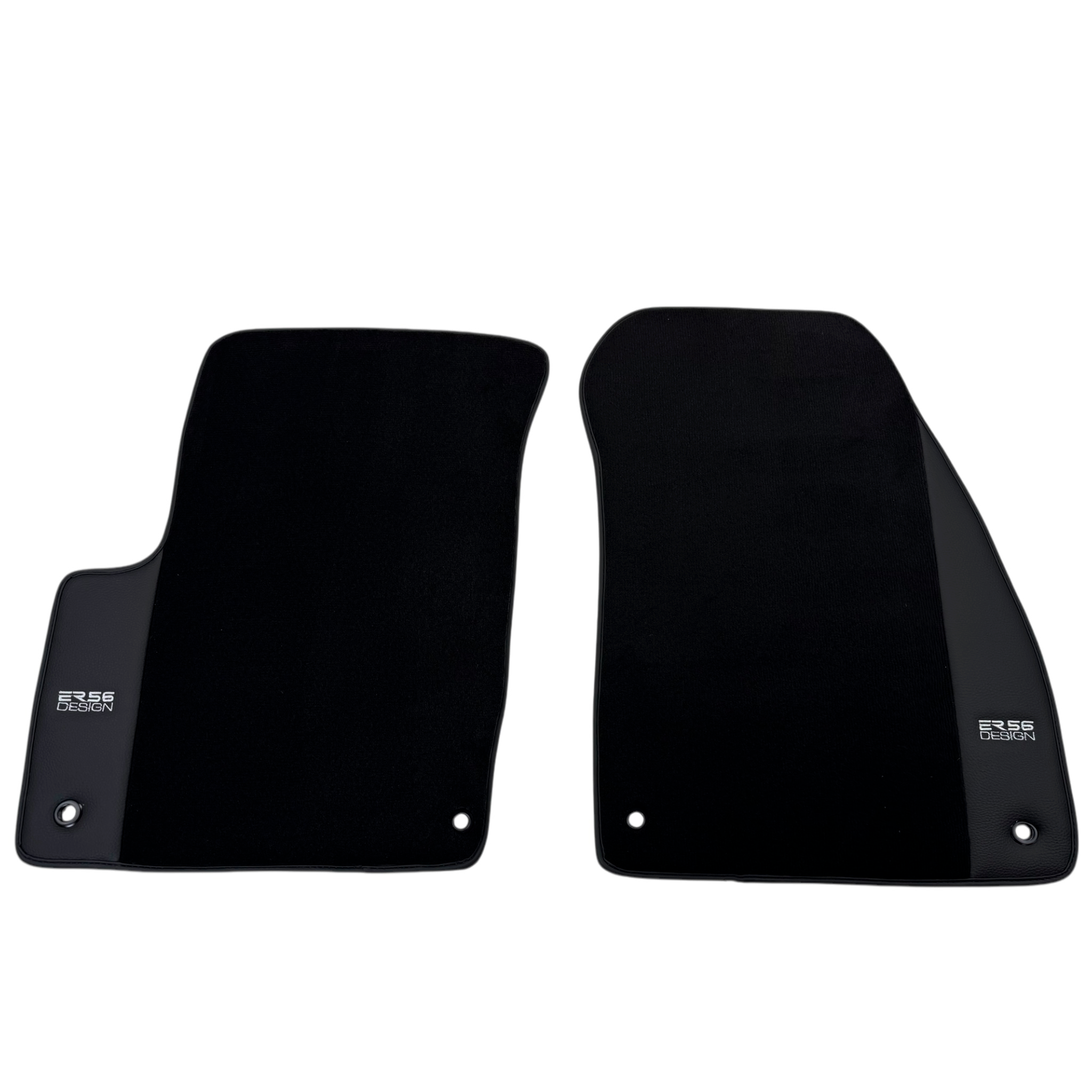 ER56 Design Black Floor Mats for Range Rover Evoque (2011-2015) 3/5-Doors with Leather - AutoWin