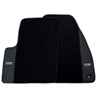 ER56 Design Black Floor Mats for Chevrolet Aveo T300 (2012-2020) with Leather - AutoWin