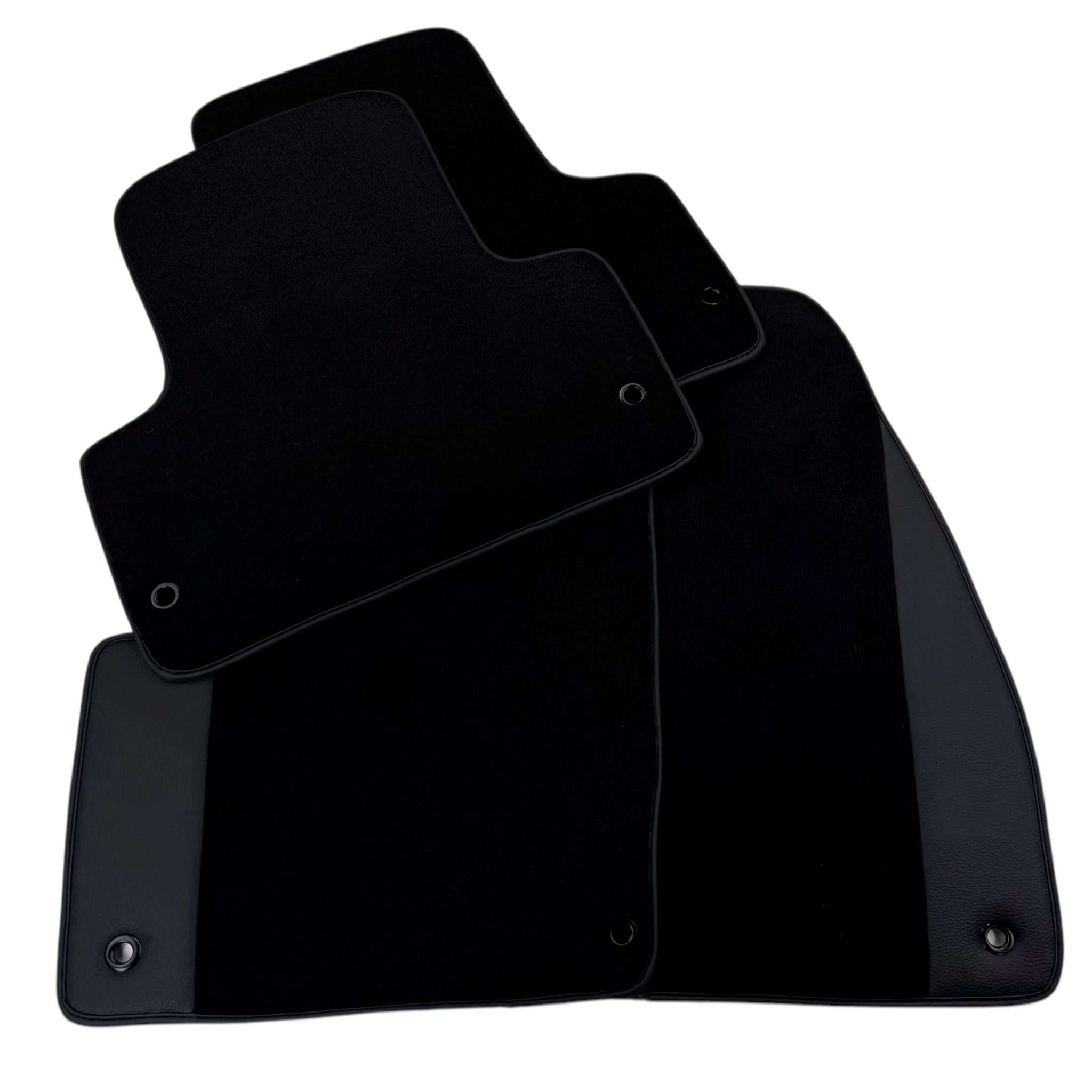 Black Floor Mats for Jeep Renegade (2018-2024) Co Drive without Fixing System with Leather | AutoWin - AutoWin