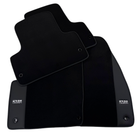 ER56 Design Black Floor Mats for Jeep Renegade Plug-in Hybrid (2020-2024) Co Driver with Fixing System with Leather