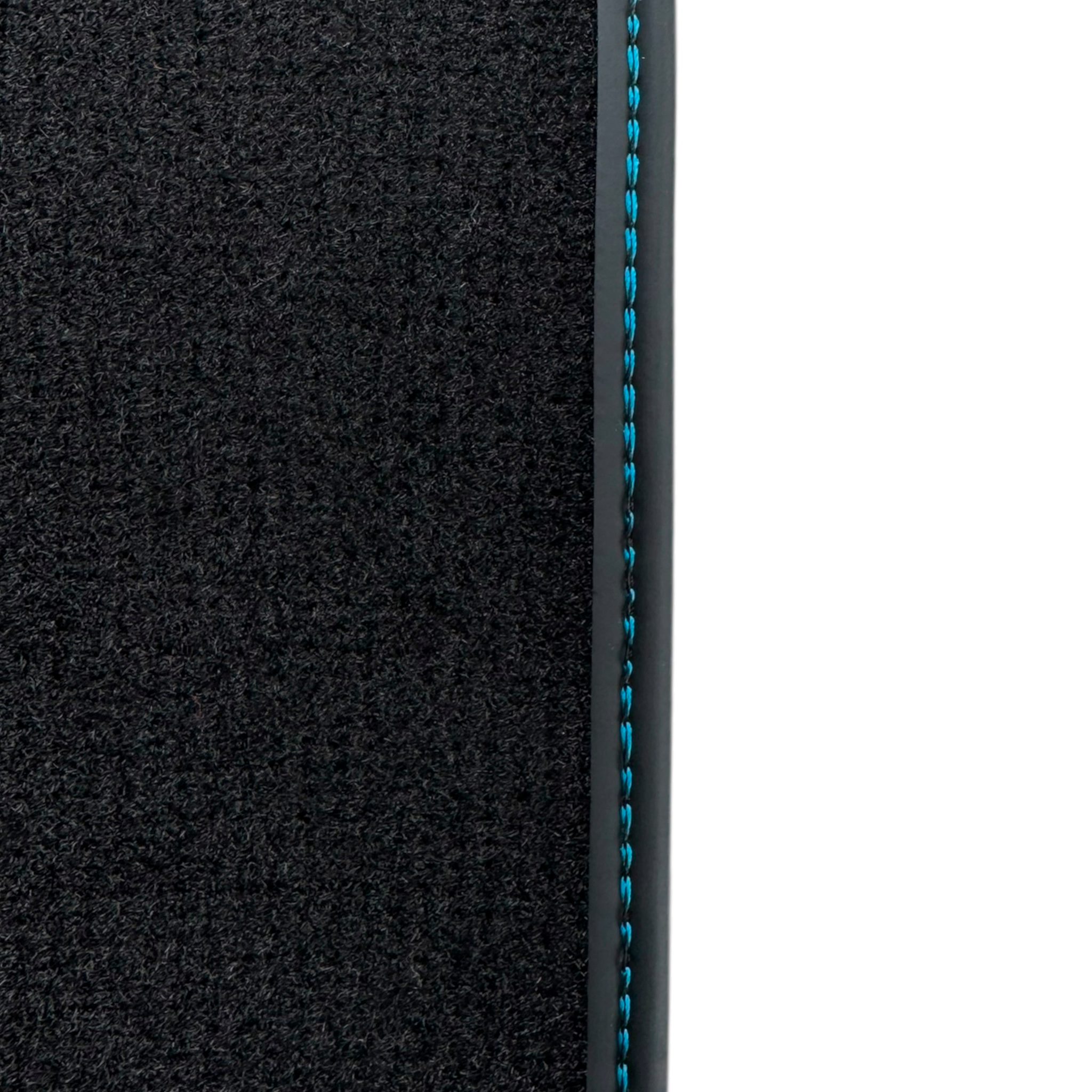 Black Floor Mats for Lamborghini Aventador SVJ with Blue Leather