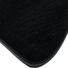 Black Floor Mats for Lexus RC-F (2015-2024) with Leather Borders by ER56 Design