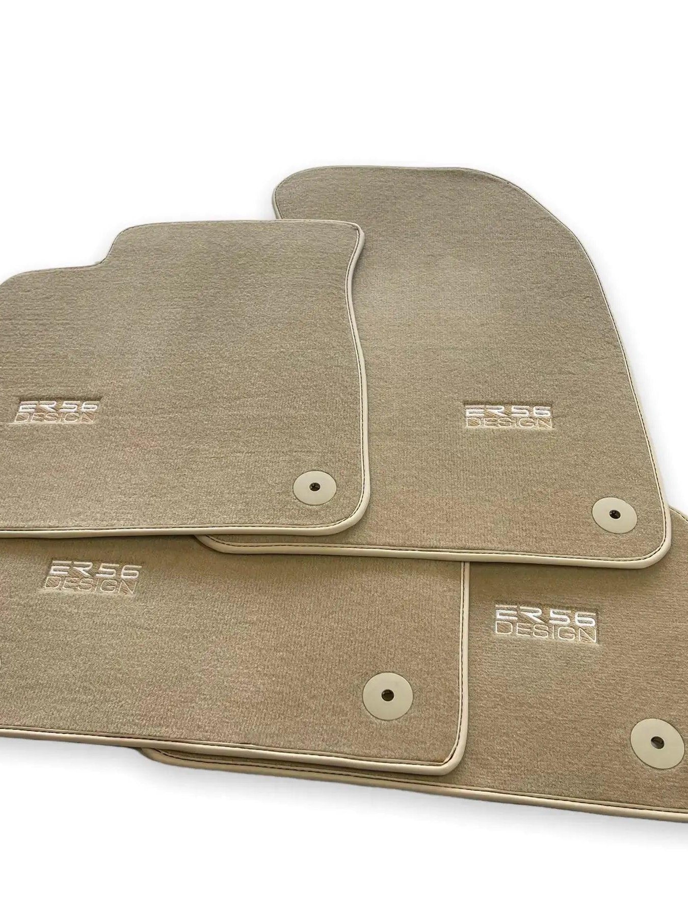 Beige Floor Mats for A7 - C8 (2018-2023) | ER56 Design - AutoWin