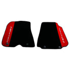 Black Floor Mats for Ferrari F12 Berlinetta (2012-2022) with Red Alcantara Leather - AutoWin