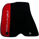 Black Floor Mats for Ferrari F12 Berlinetta (2012-2022) with Red Alcantara Leather