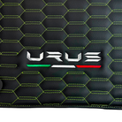 Customizable Leather Floor Mats for Lamborghini Urus with Green Stitching - AutoWin