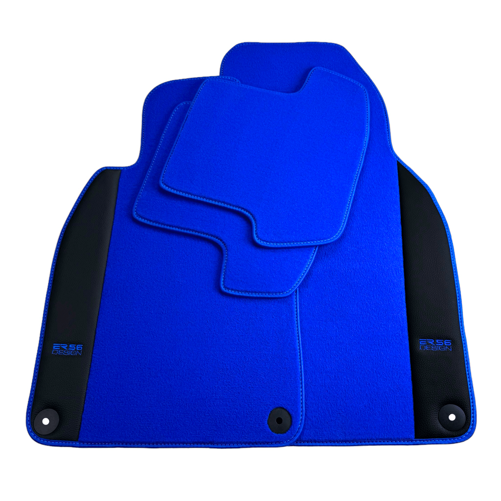 Light Blue Floor Mats for Porsche 964 (1989-1994) with Leather - AutoWin