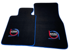 Black Floor Mats For BMW 2 Series F23 Convertible ER56 Design Limited Edition Blue Trim - AutoWin