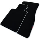 Black Floor Floor Mats For BMW 5 Series F11 | White Trim