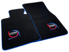 Black Floor Mats For BMW M3 E46 ER56 Design Limited Edition Blue Trim - AutoWin