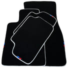 Black Floor Floor Mats For BMW M4 Series F83 | White Trim AutoWin Brand | White Trim