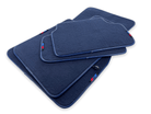 Dark Blue Floor Mats For BMW 7 Series G12 With M Package - AutoWin