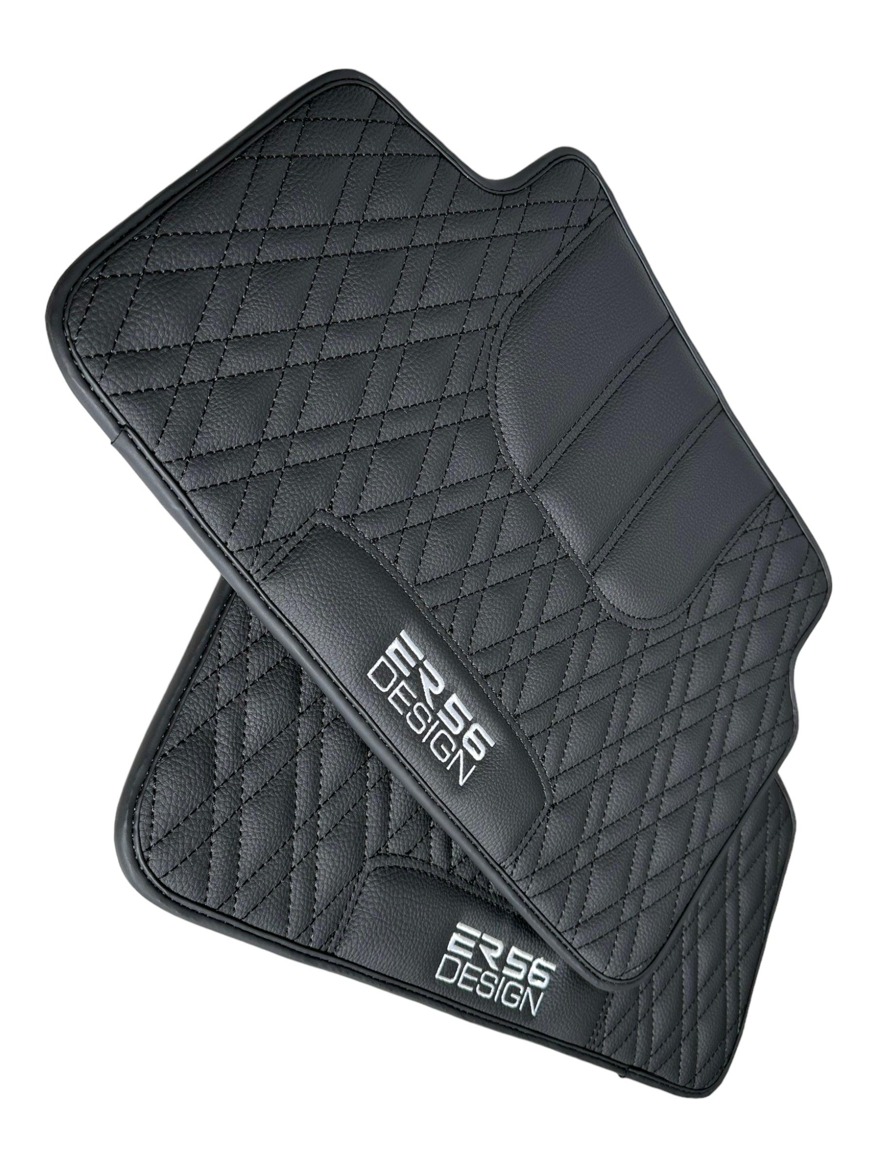 Floor Mats For BMW 3 Series E90 Black Leather Er56 Design - AutoWin