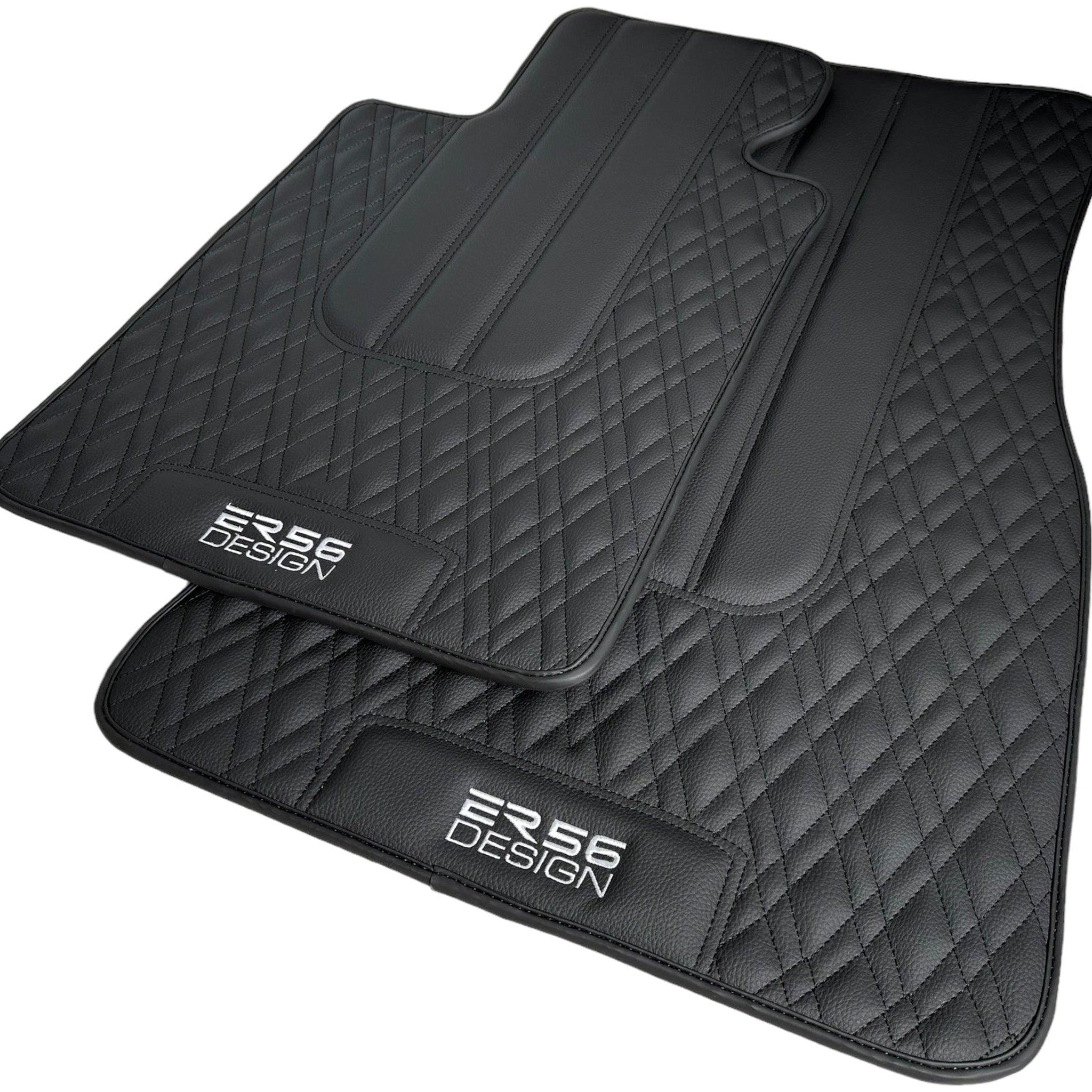 Floor Mats For BMW M5 F10 Black Leather Er56 Design - AutoWin