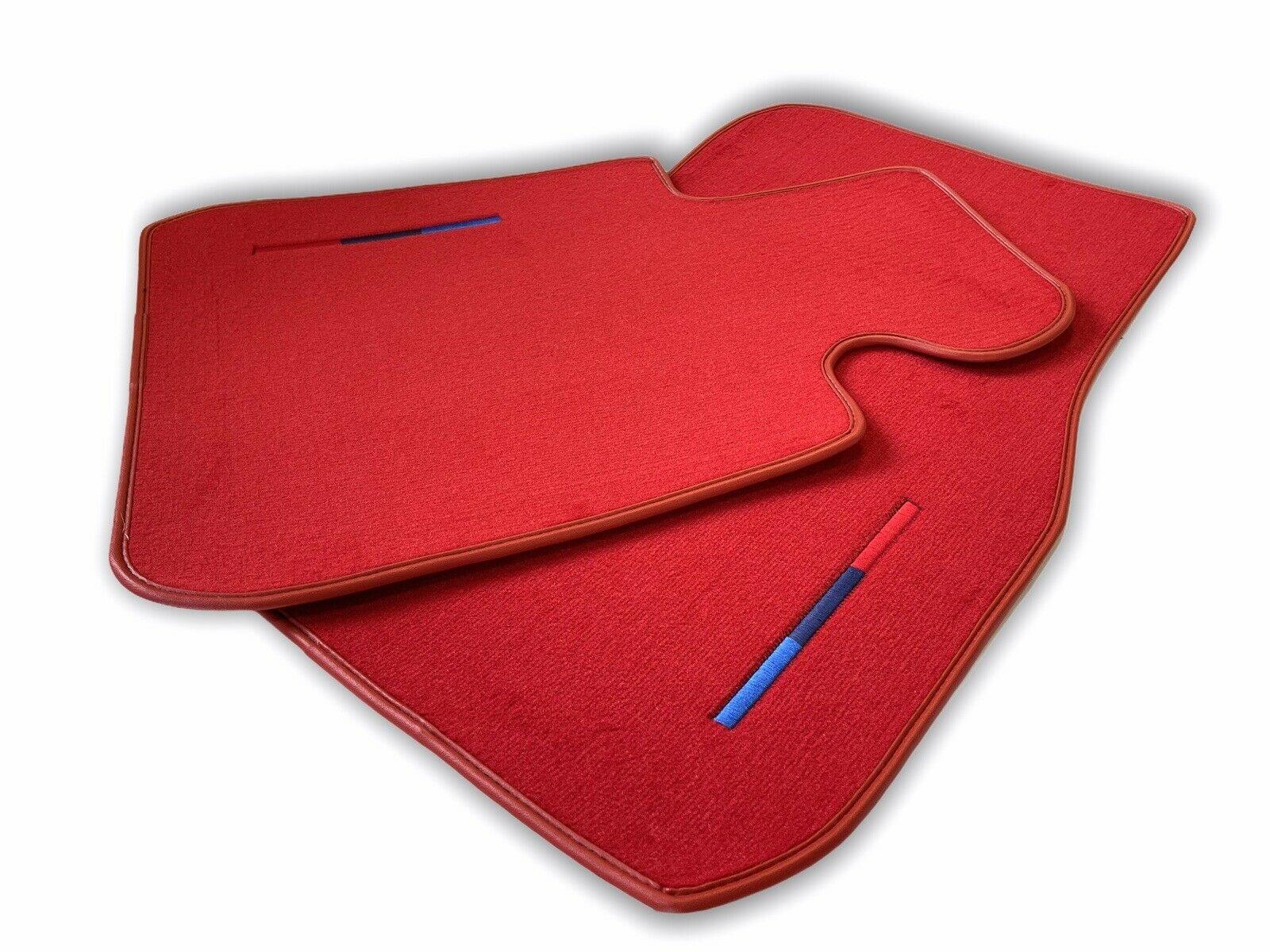 Red Floor Mats For BMW 5 Series E39 With M Package - AutoWin