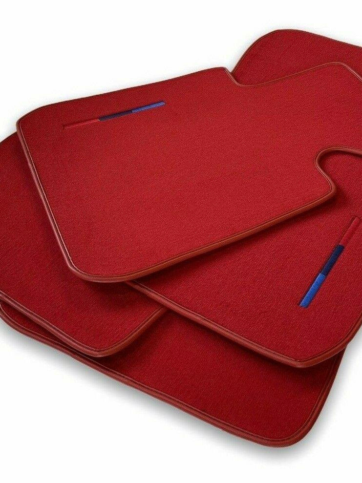 Red Floor Mats For BMW 7 Series F01 With M Package - AutoWin