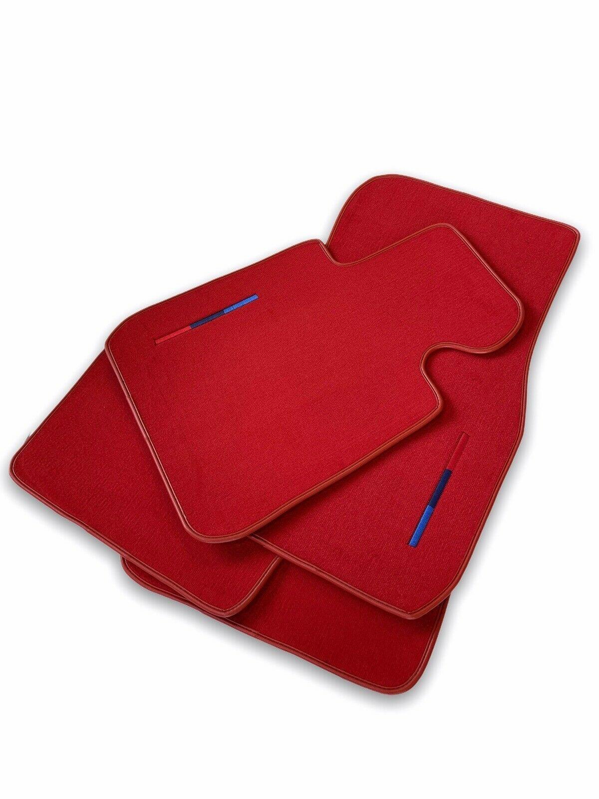 Red Mats For BMW 5 Series E61 Wagon With M Package - AutoWin